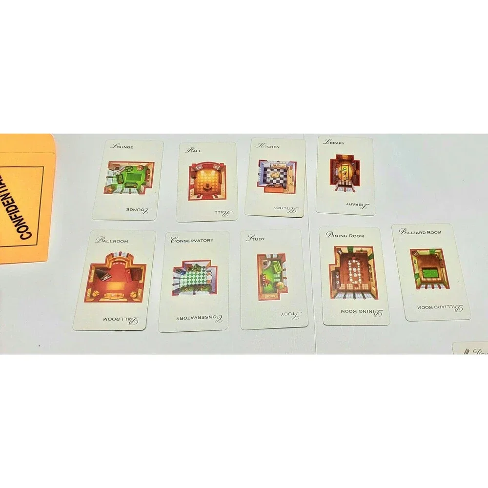 CLUE Game Cards Complete Set Green Back 1996 Deck Partial Unused  Notebook